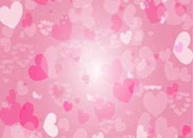 Нежно розовый фон с сердечками